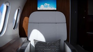 Perfect body flight attendance lets you creampie her~