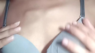 Desi Girl Boobs Pressing & Pussy Show Soft Tit Play & Wet Fingering Tease