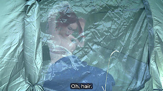 Step Mom's Secret Masturbation in Share Tent Turns Taboo Fuck!