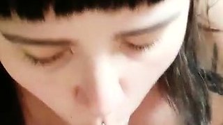 Amateur girlfriend blowjob on webcam