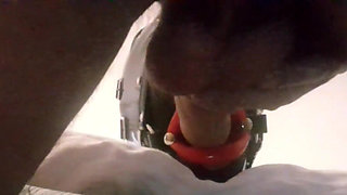 MILF with Ring Gag, Fake Lips, Mouth and Facial