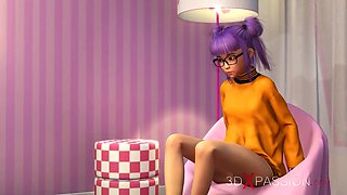 Japanese Super Sexy egghead girl in glasses gets screwed in the candy room