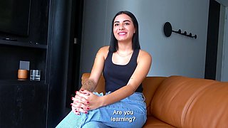 This CUTE flirty LATINA showed up in a bikini