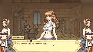 Trainer witch and teen akabur in a magical Hogwarts adventure