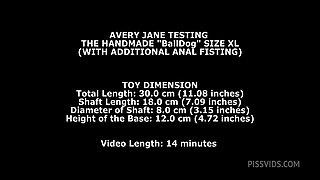 Avery Jane Testing The Handmade Balldog Size XL (With Additional