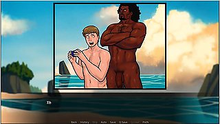 Getting a titjob at the nude beach