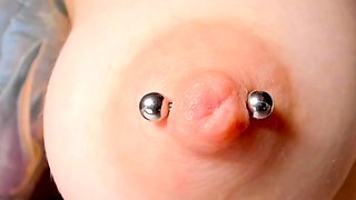 teen closeup pierced tits and creamy pussy