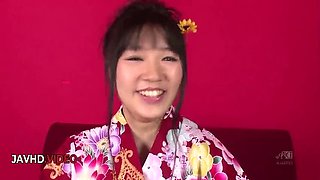 Chiharu Miyazawa Intense Japanese Blowjob & Hardcore Kimono Fuck - JAV Uncensored