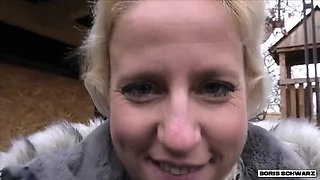 Hot Blonde MILF Public Sex in Dresden - Risky Outdoor Fuck with Boris Schwarz