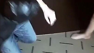 Gold Babe Kicks and Dominates Captured Thief Hard