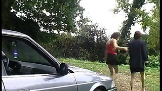 Two Lesbians Get Fucked by Two Perverts.