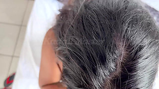 I put the obedient bitch to suck getting slapped in the face