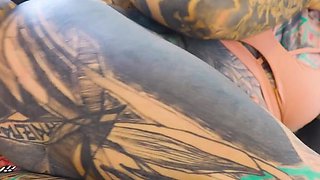 Tattooed Pornstar Gets Filled with Huge Italian Cock and Gets Covered Head to Toe in Cum - ATM, Gapes, Big Cumshot, Deepthroat