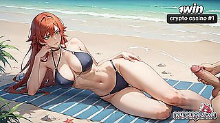 Slip into some super-sexy blue hair and let the beachside breeze whisk you away to a bulky paradise of nasty