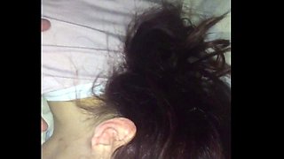 Wet and messy amateur blowjob and handjob