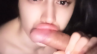 She's playing pranks at home