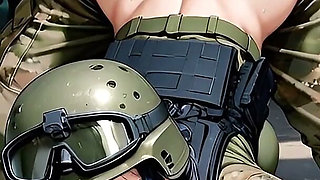 Military Girl Realized Love Is Better Than War - Hard Fuck in the Ai Combat Zone
