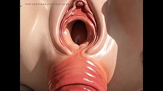 Naughty Nun Amelia Shows Her Anatomy in Anal 3D