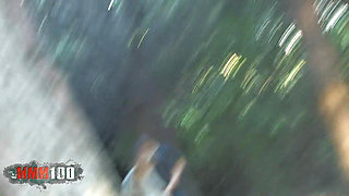 Nataly Divine Girl Sucking Her BF in the Wood, Shoot by a Voyeur