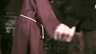 A Naked Witch in a Cage Gets to Feel Ice-cold Water and Hot Wax