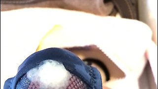 Wife sent a video and asked to cum on her panties