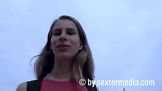 Nudist Teen Brunette Gets Fucked on the Beach
