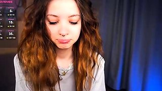 Curly Blonde Teen Records Solo Dildo Masturbation More at