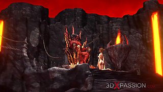 Inferno. hot porno in hell. satan fucks hard a young stunning woman