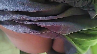 At the time of washing the baratan, he rubbed sister-in-law's ass with his cock.