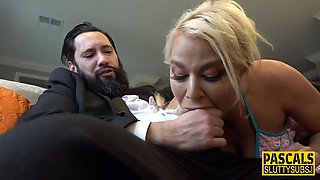 Big tit blondie gets screwed aggressive