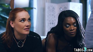 Obedient mature and ebony GF serving hubby