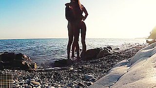 Russian Girl Sasha Bikeyeva - &nbsp Stunning nudist teases on camera, gets fucked and sucks a tourist on the beach