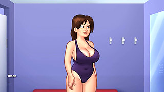 Summertime Saga - Gameplay - Roleplay - Debbie Wears Bikini
