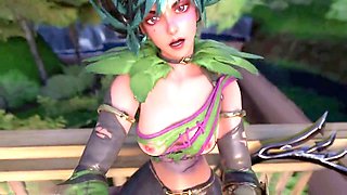 Hot hentai, in animation, all up in her pussy