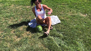 Muscle MILF Kandys Watermelon Crush Domination