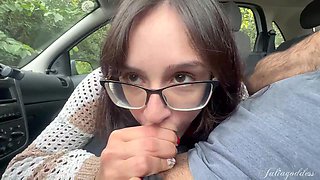 Car Blowjob Deepthroat Foreskin Cum Gulp