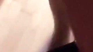 Pissing,dirty talk and boobs play in black and white pantyhos