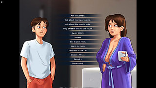 Summertime Saga Debbie Having Fun While Laundry