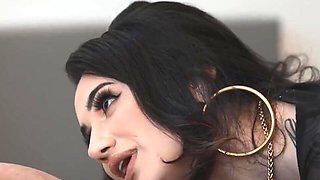 Arabelle Raphael gets to enjoy hardcore sodomy on a bed