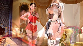 Submissive slut, 3d animation, blowjobs