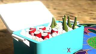 Hot porn! dune buggy, topical beach and horny sumptuous dark haired