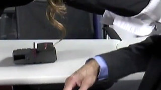 Bombshell secretary MILF enjoying in anal bang