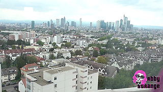 Fucking and Hot Facial in Frankfurt with a Skyline View