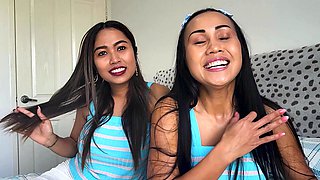 Thai lesbian MILF GFs big ass strapon