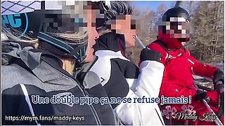 Maddy Keys And Her Friend Offer Sex To A Real Snow Ski Teacher During A Provate Lesson
