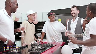 Sensual stripper Emma Smak gets fucked by 1, 2, 3, guys and then