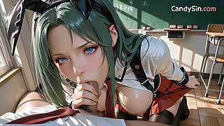 Soft Moans From Mika As Classroom Lust Takes Over Uniform AI Generated