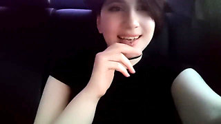 Marie Purr Starts Fingering Wet Pussy in Taxi