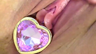 Sexy MILF Inserts Anal Plug Into Her Bare Pussy in the Bathtub...