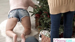 Sassy Will Pounder and Britt Blair at santa sex